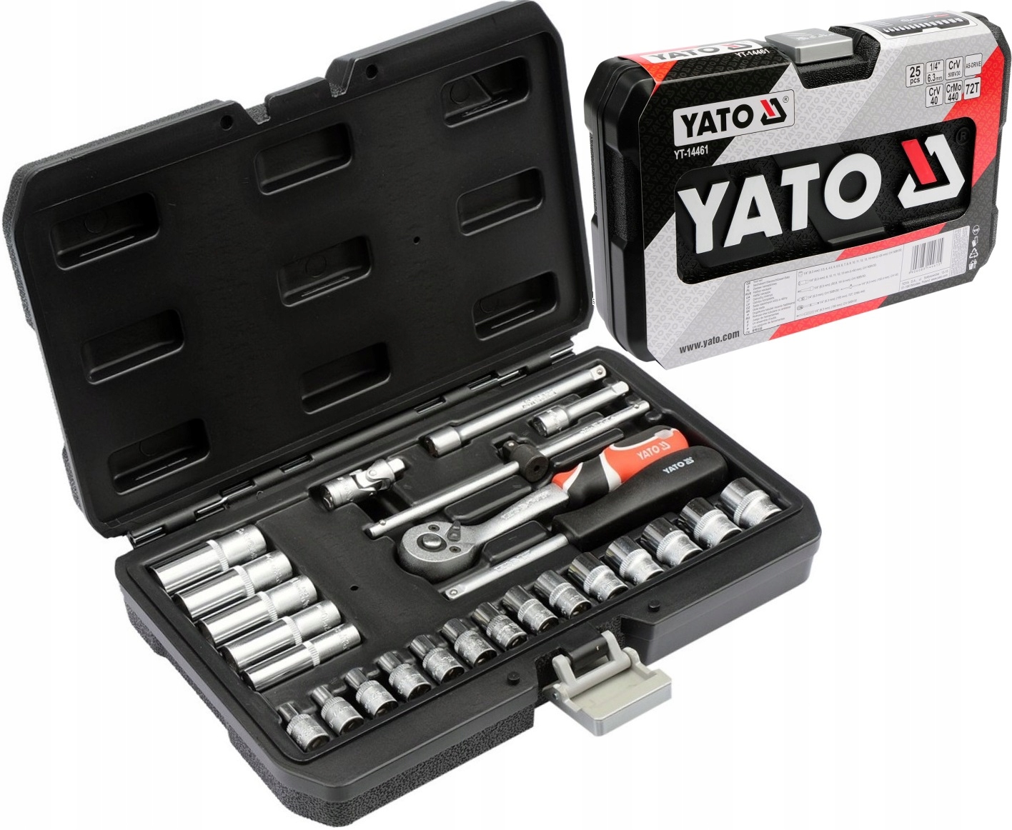 

Yato Zestaw Kluczy Nasadowych 1/4'' 25szt YT-14461