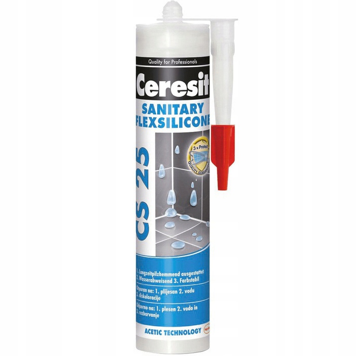 

Silikon sanitarny Ceresit CS25 antracyt 280 ml