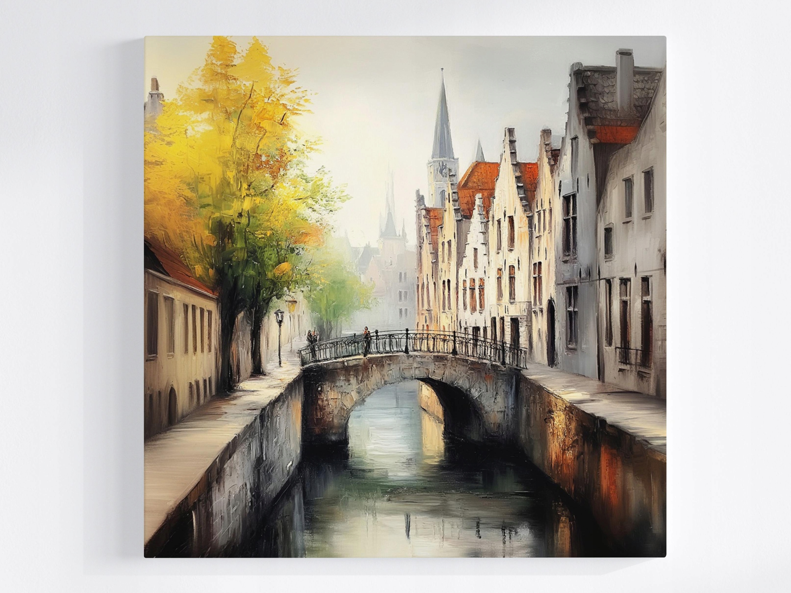 Obraz Na Plátně Canvas Město Staré Město Památka Belgie Gandawa Mlha 80x80