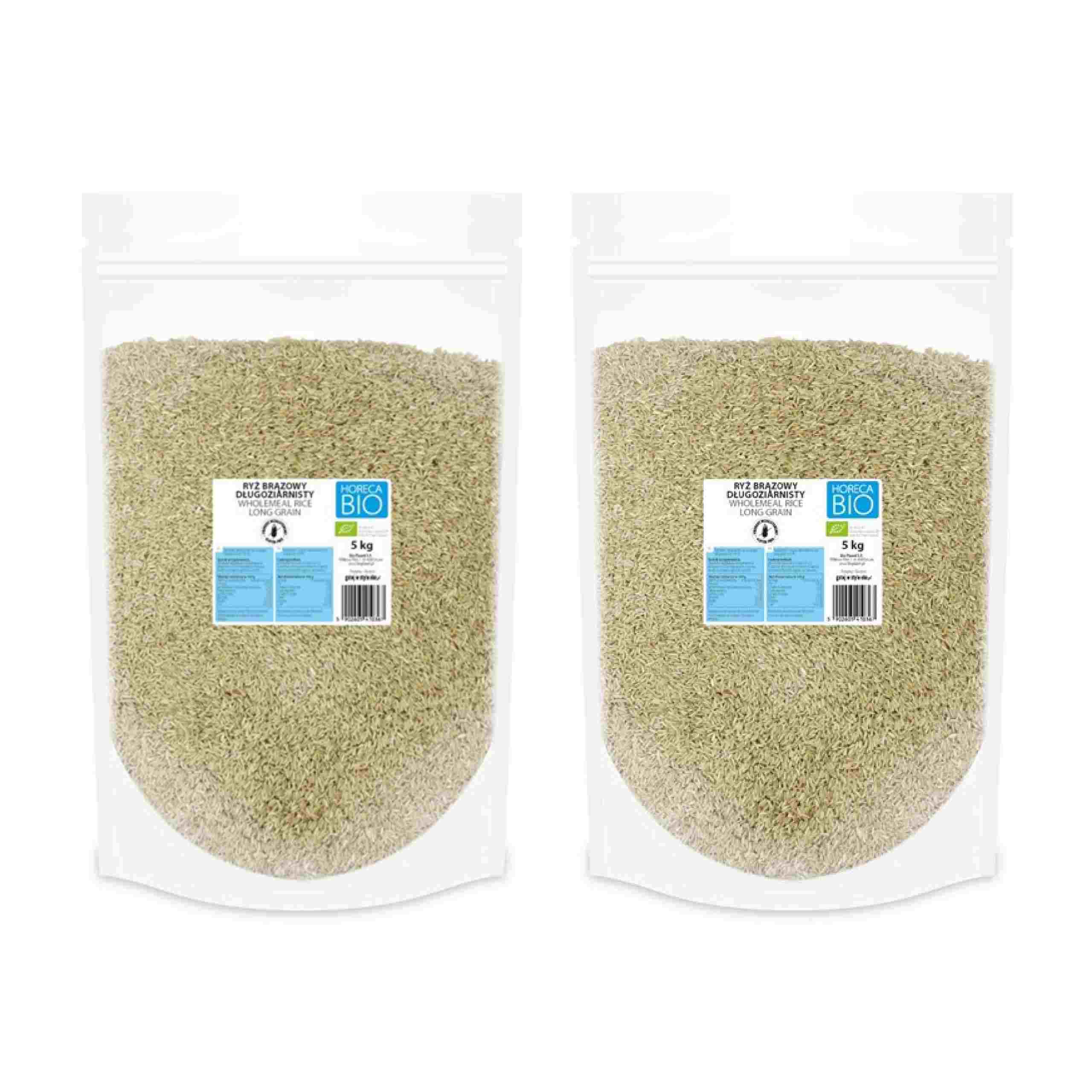 Horeca (bio Planet) 2x Ryż Brązowy Długoziarnisty Bezglutenowy Bio 5 kg
