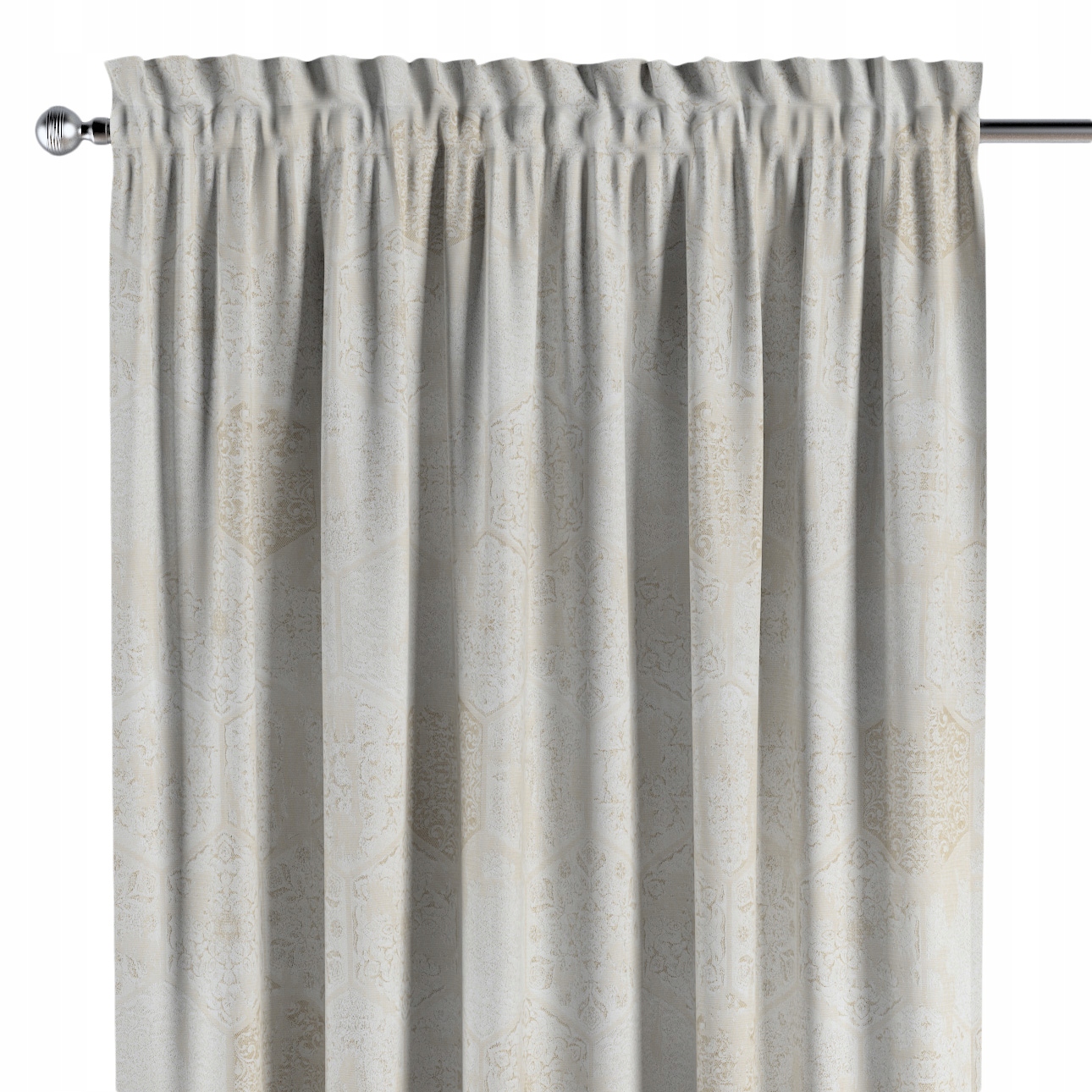 Záves na kanáli s ofinou 1 ks 130x245 cm sivý