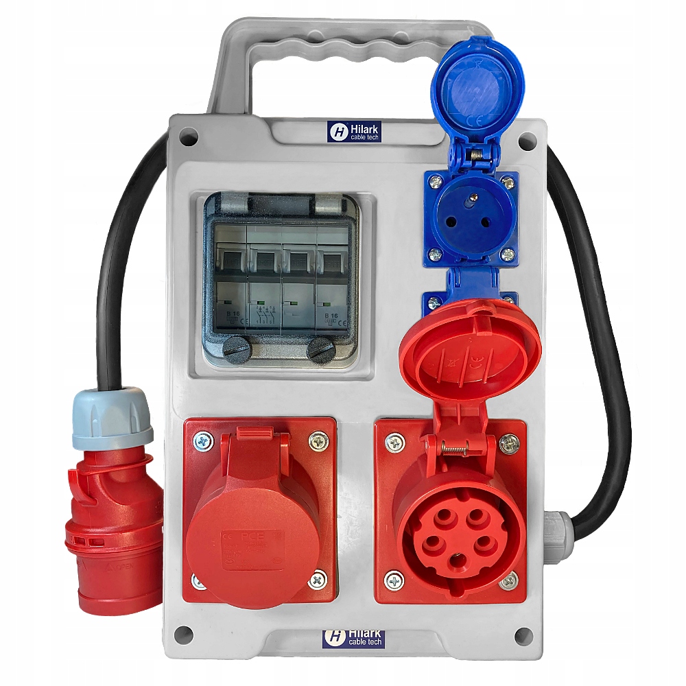 Stavební rozvaděč přenosný IP44 1x16A 1x32A pojistka cca 40 m