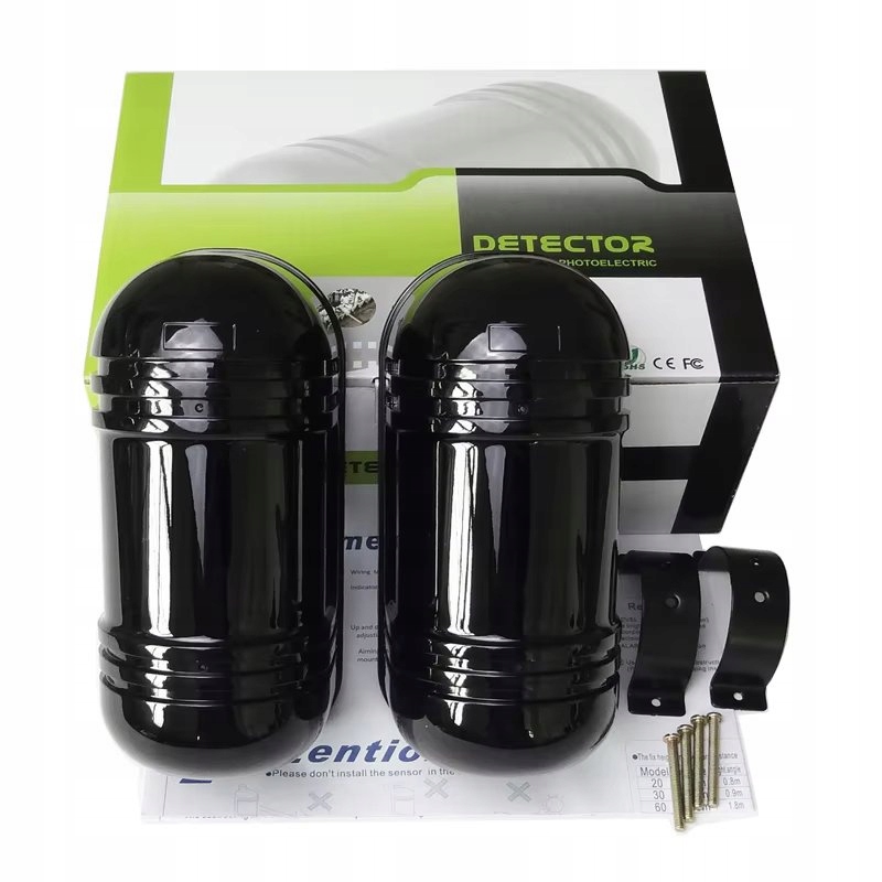 Bariera podczerwieni Fotokomórka 2 wiązki 100m fotokomórki do bramy alarmu