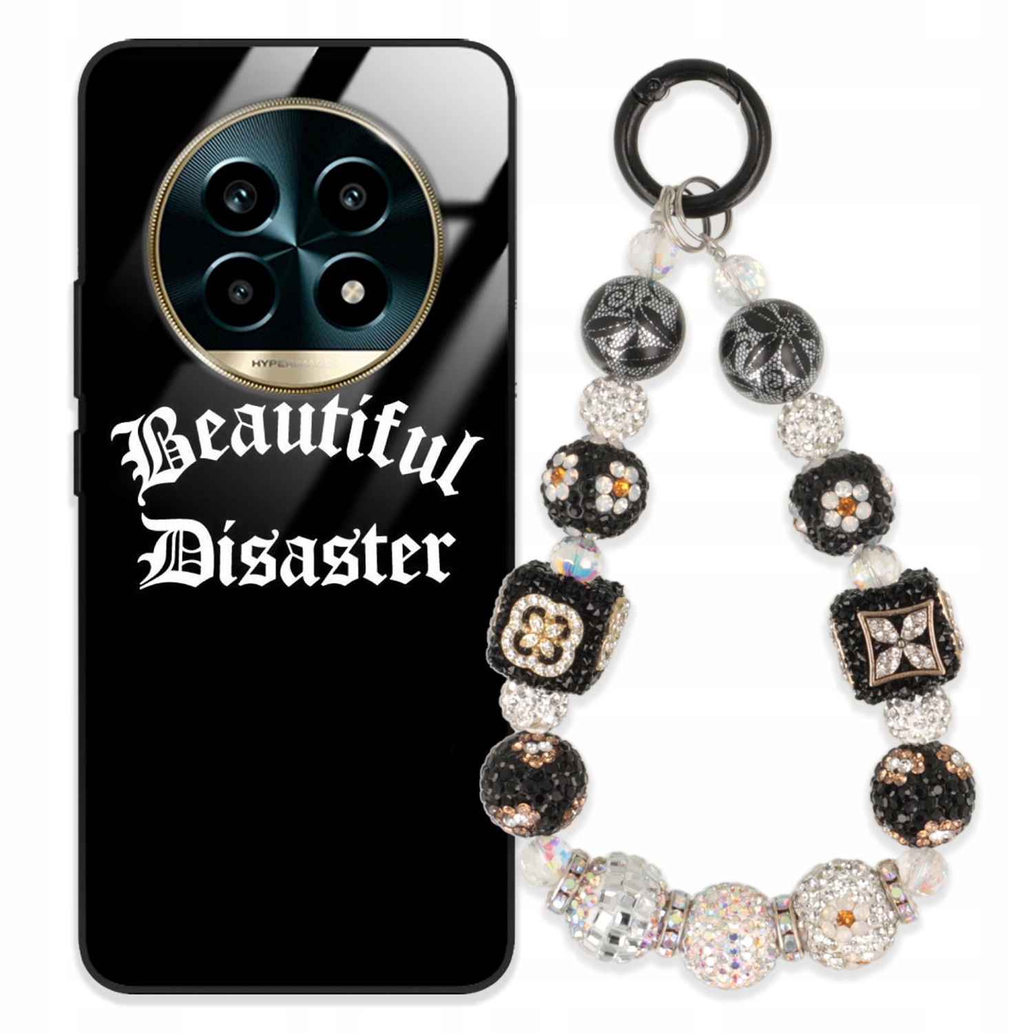 Puzdro Pre Realme 13 Pro 5G Glass Kľúčenka Elegantné Prémiové Vzory Puzdra