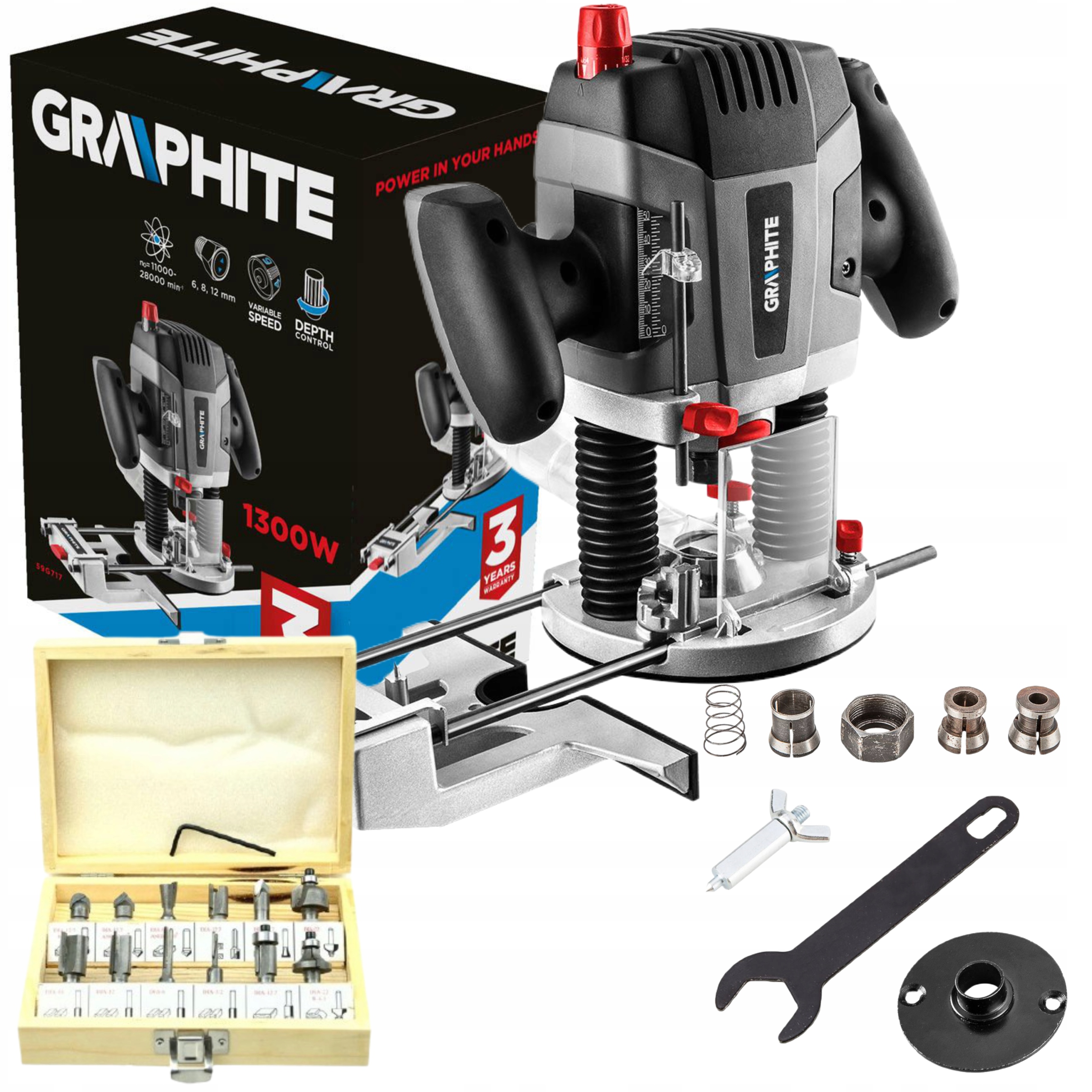 

Graphite Frezarka Górnowrzecionowa 59G717 +12 Fre