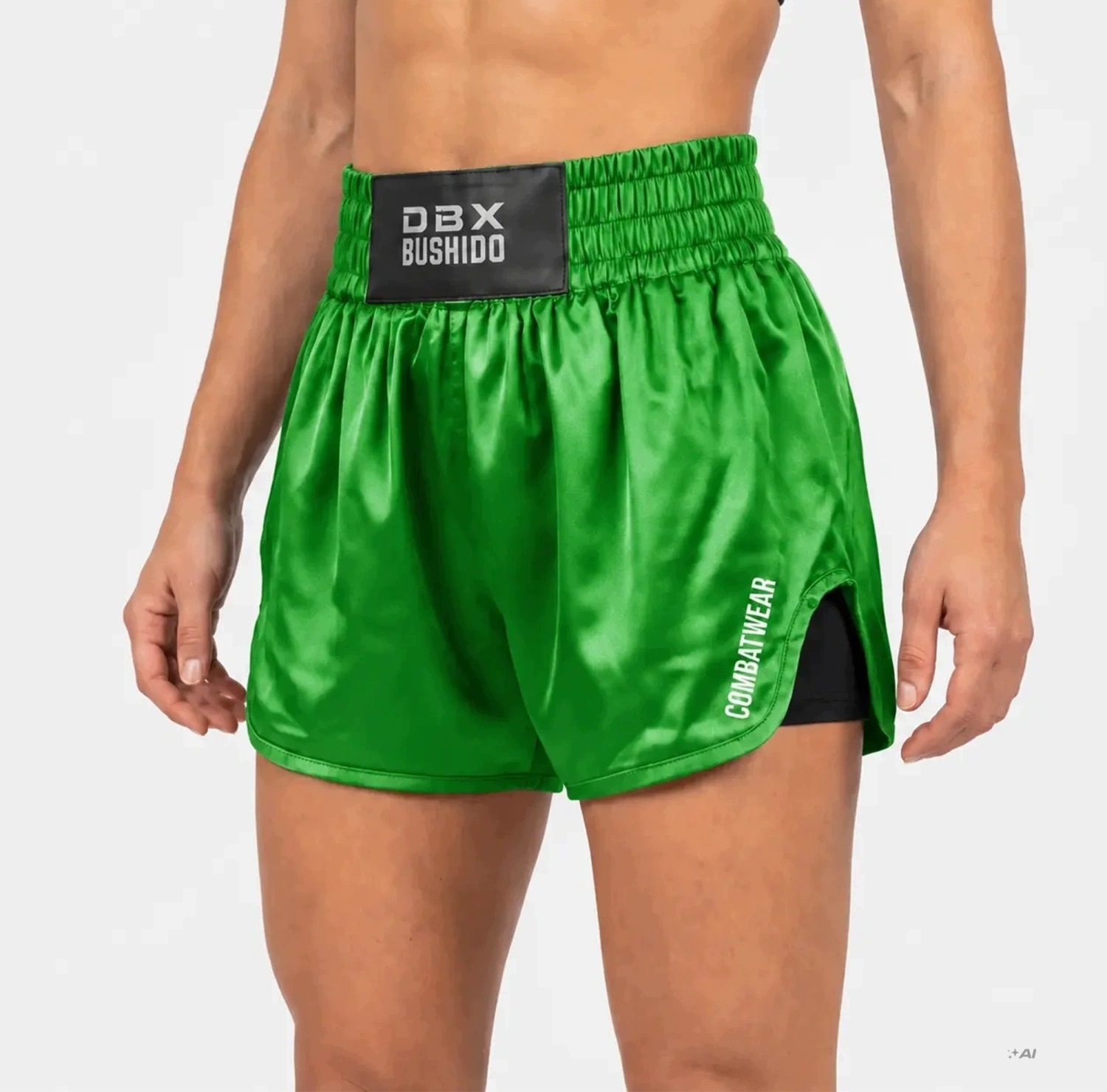 Spodenki tajskie dla kobiet zielone Muay Thai Combatwear Dbx Bushido Xs