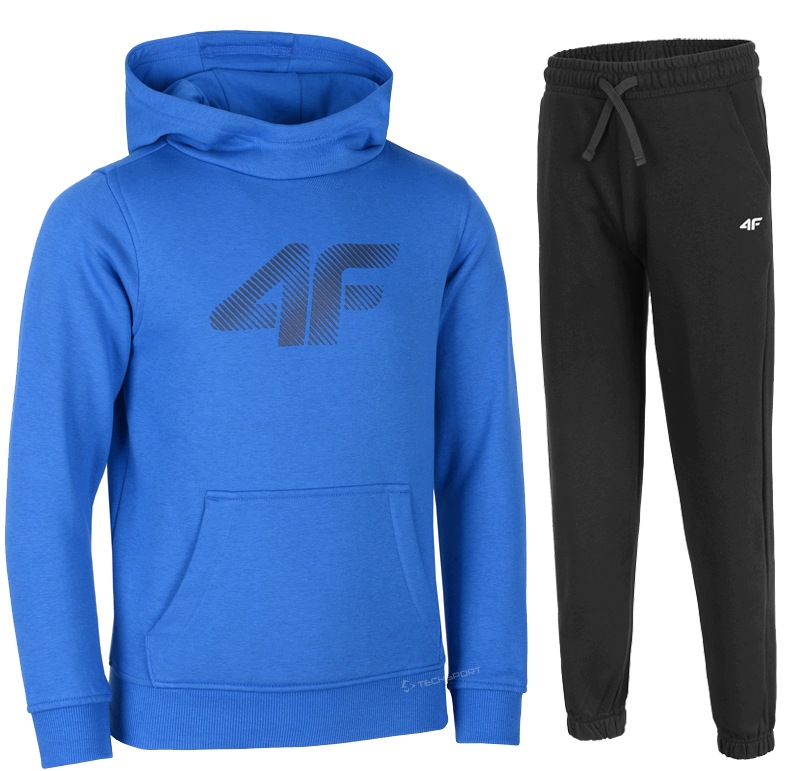 4F Chłopięcy Dres Komplet Bluza Kangurka Spodnie rozm 140