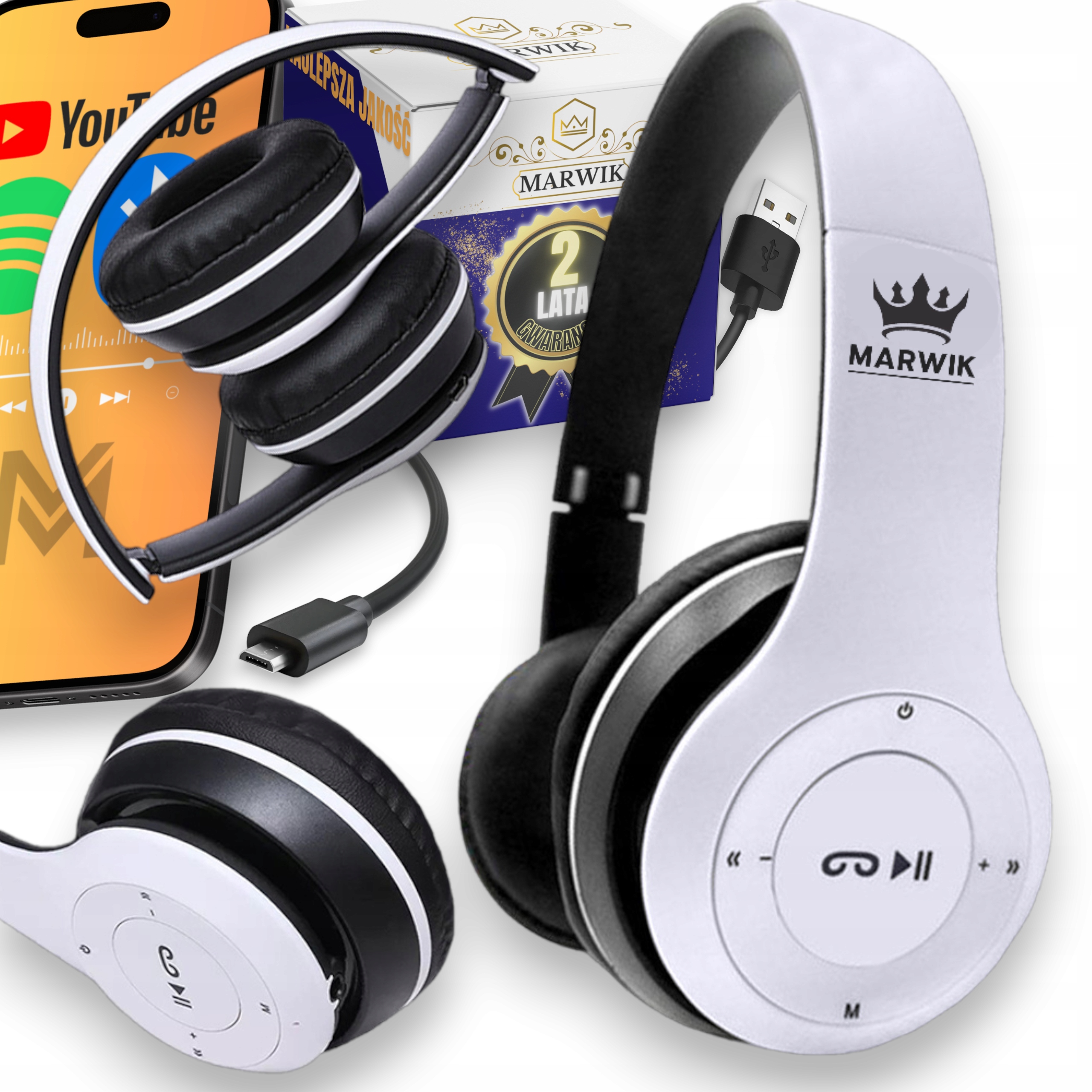 SŁUCHAWKI BEZPRZEWODOWE DDK NAUSZNE BLUETOOTH 5.0 SPORTOWE Z MIKROFONEM IPX