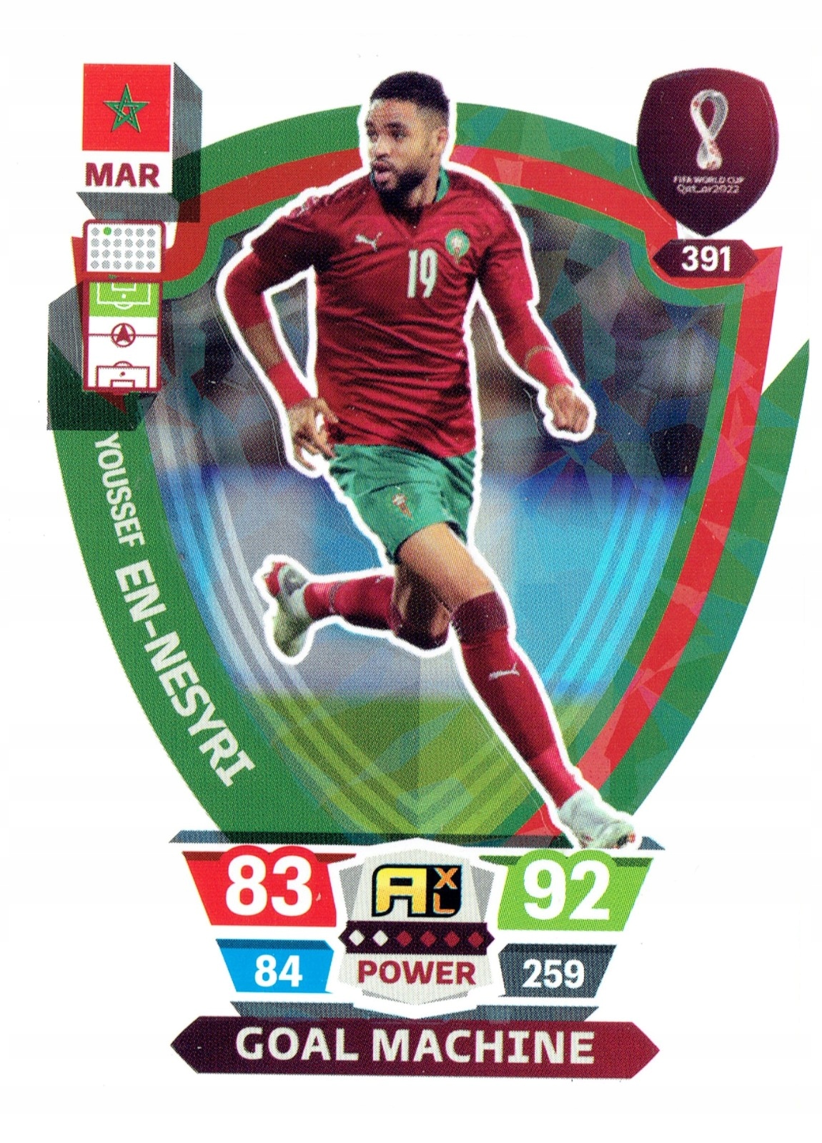 Panini World Cup Qatar 2022 Goal Machine 391 Youssef En-nesyri Maroko