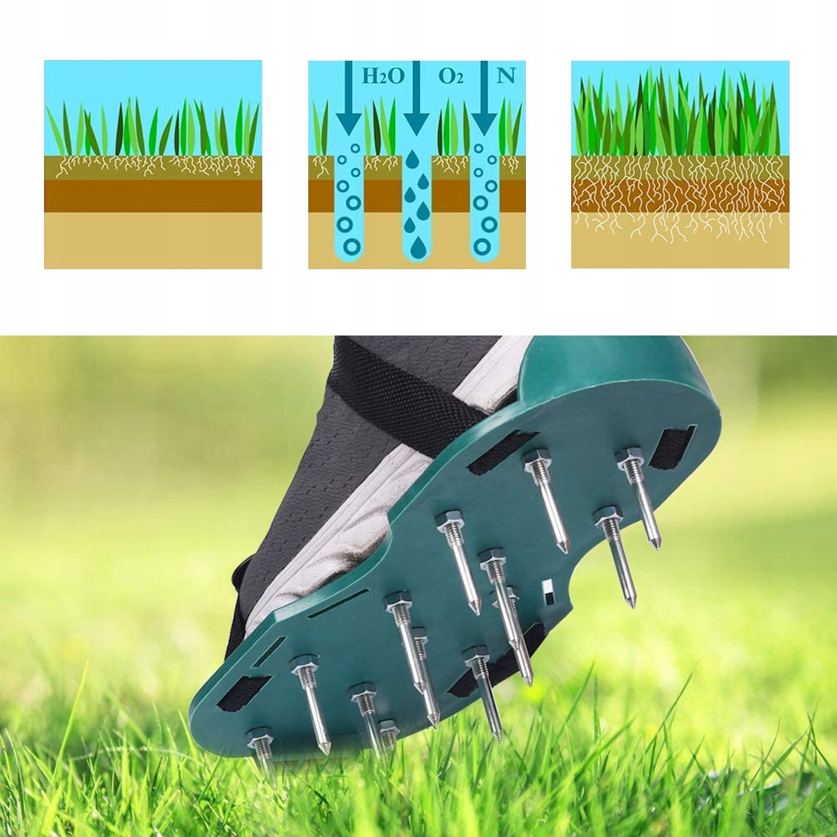 Aerator DUŻE KOLCE buty DO NAPOWIETRZANIA areator Kod producenta AERATOR DO NAPOWIETRZANIA TRAWNIKÓW GLEBY
