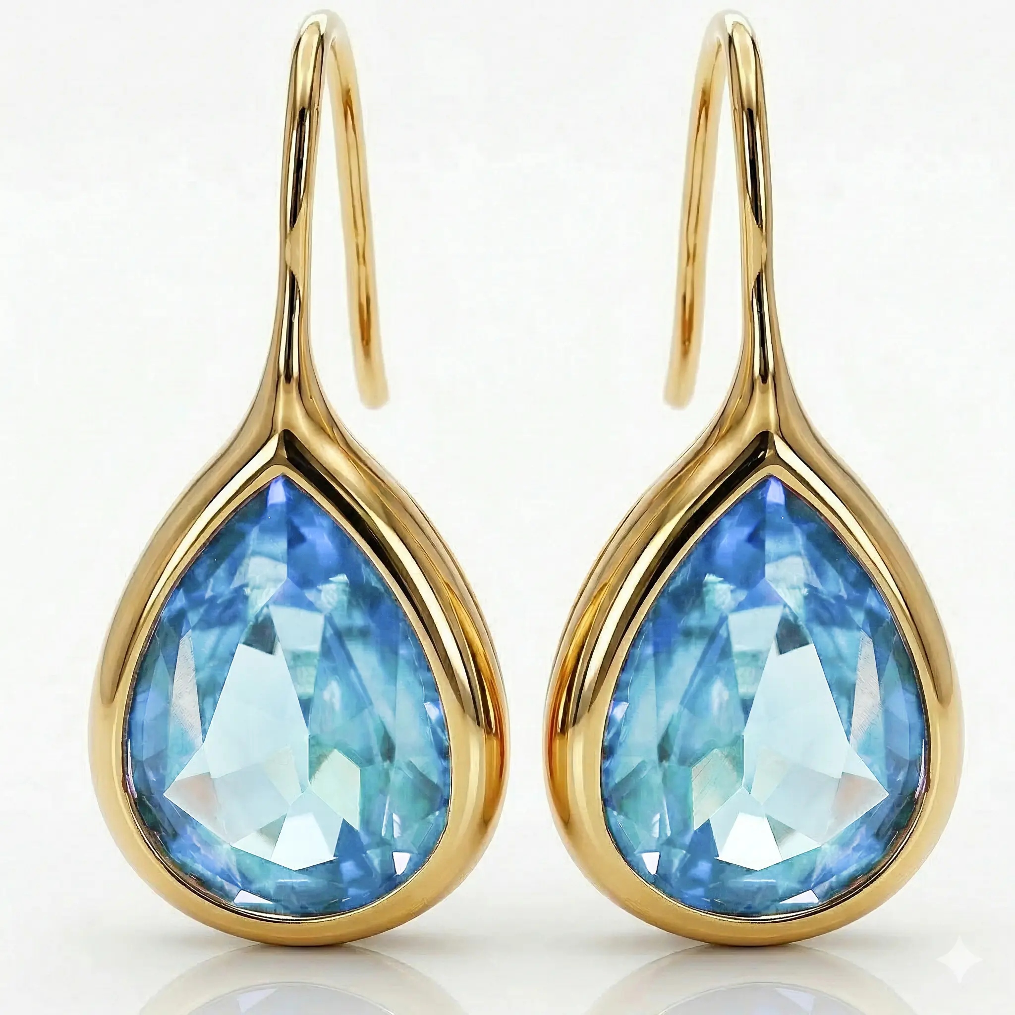 Stříbrné náušnice 925 pozlacené křišťál jako dárek k elegantním slzám