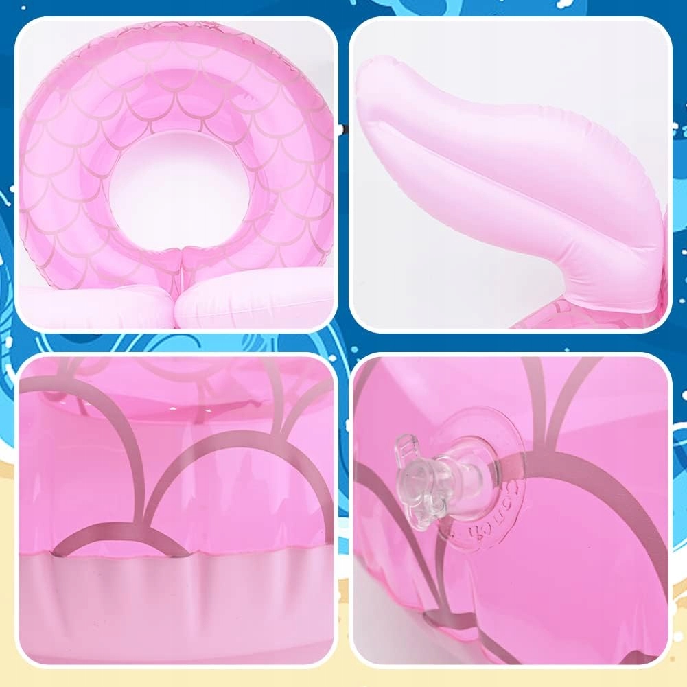 KOŁO PIERŚCIEŃ DMUCHANE Z OGONEM SYRENKAI dla MAŁEGO DZIECKA Model Koło