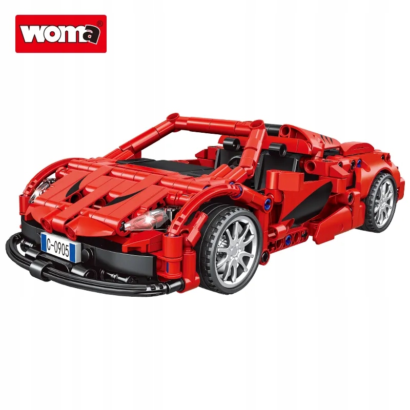 Zestaw Klocki Konstrukcyjnye Samochód Technic Red Car Woma 482EL. Napęd!
