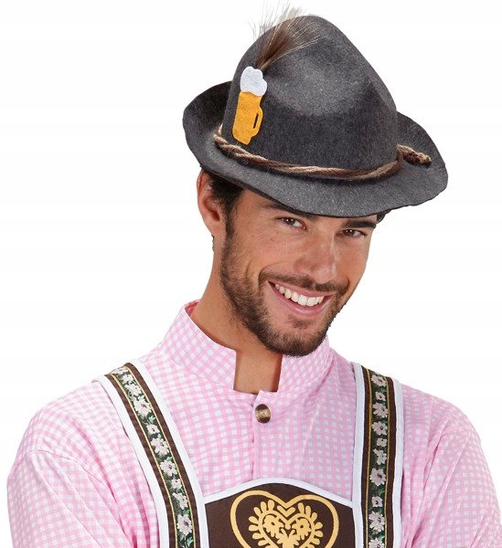 KAPELUSZ BAWARSKI SZARY FILC BAWARIA OKTOBERFEST Marka Widmann