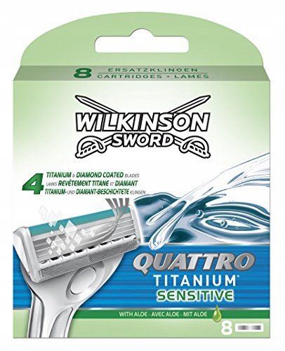 Wilkinson Sword Quattro Titanium Sensitive Náhradní Břity Pro Muže Holení