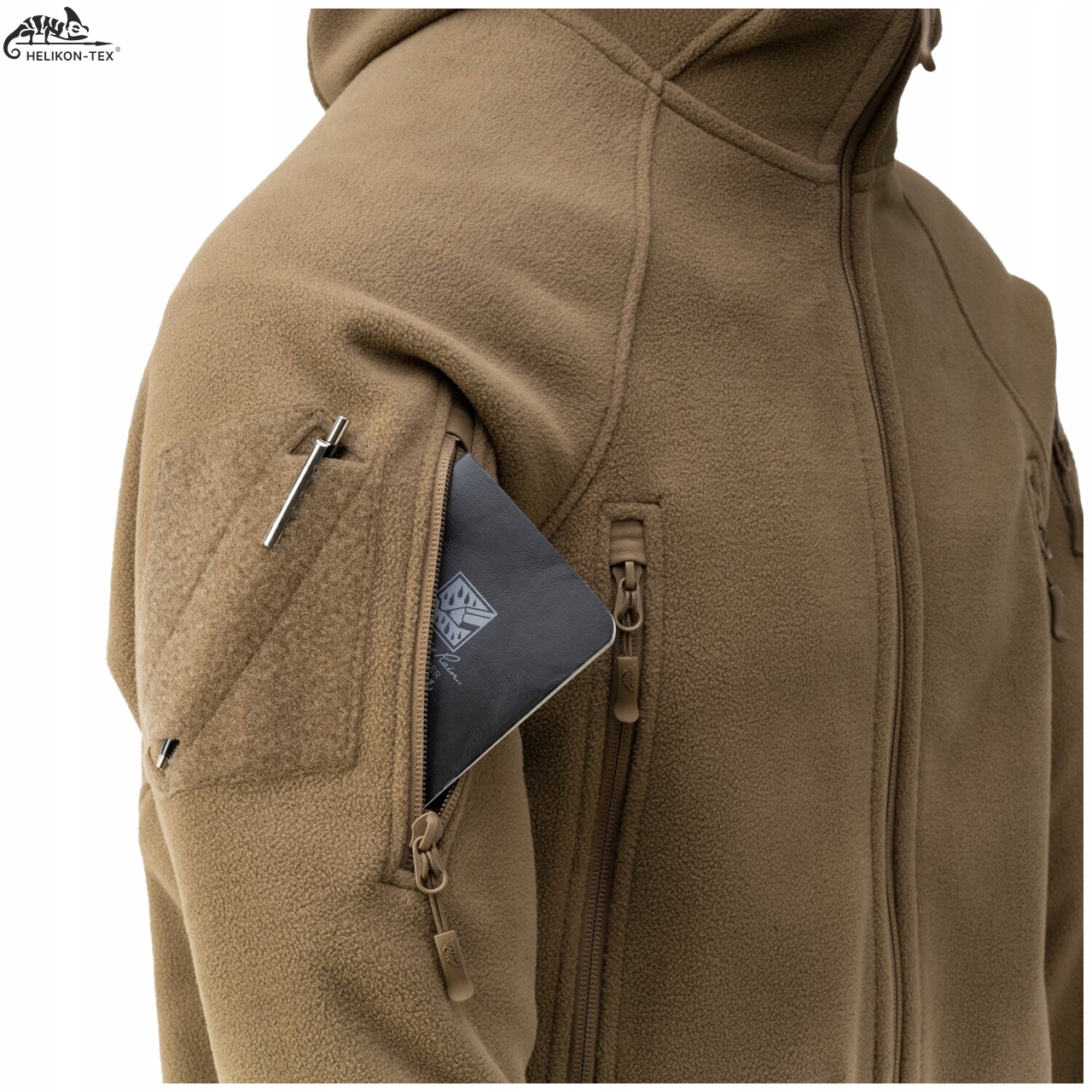 Bluza Męska Polarowa Helikon Patriot MK2 Hybrid z kapturem Black 3XL Rodzaj Rozpinane Z kapturem