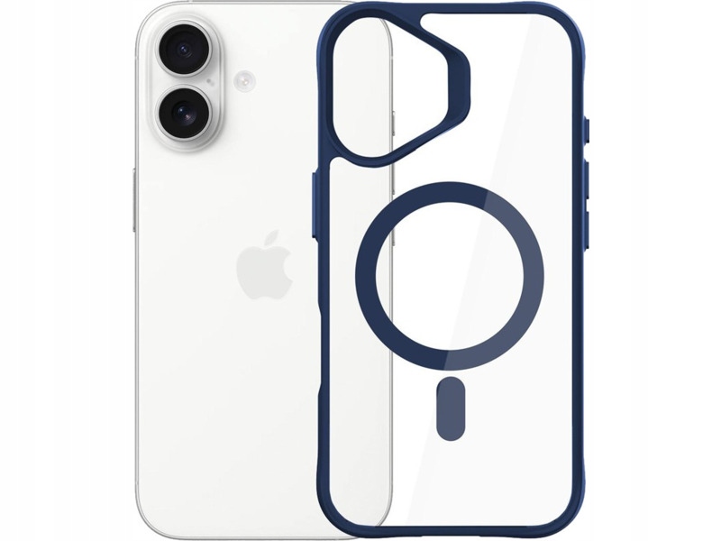 Etui 3MK Satin Guardx MagCase do Apple iPhone 17 Przezroczysto-niebieski