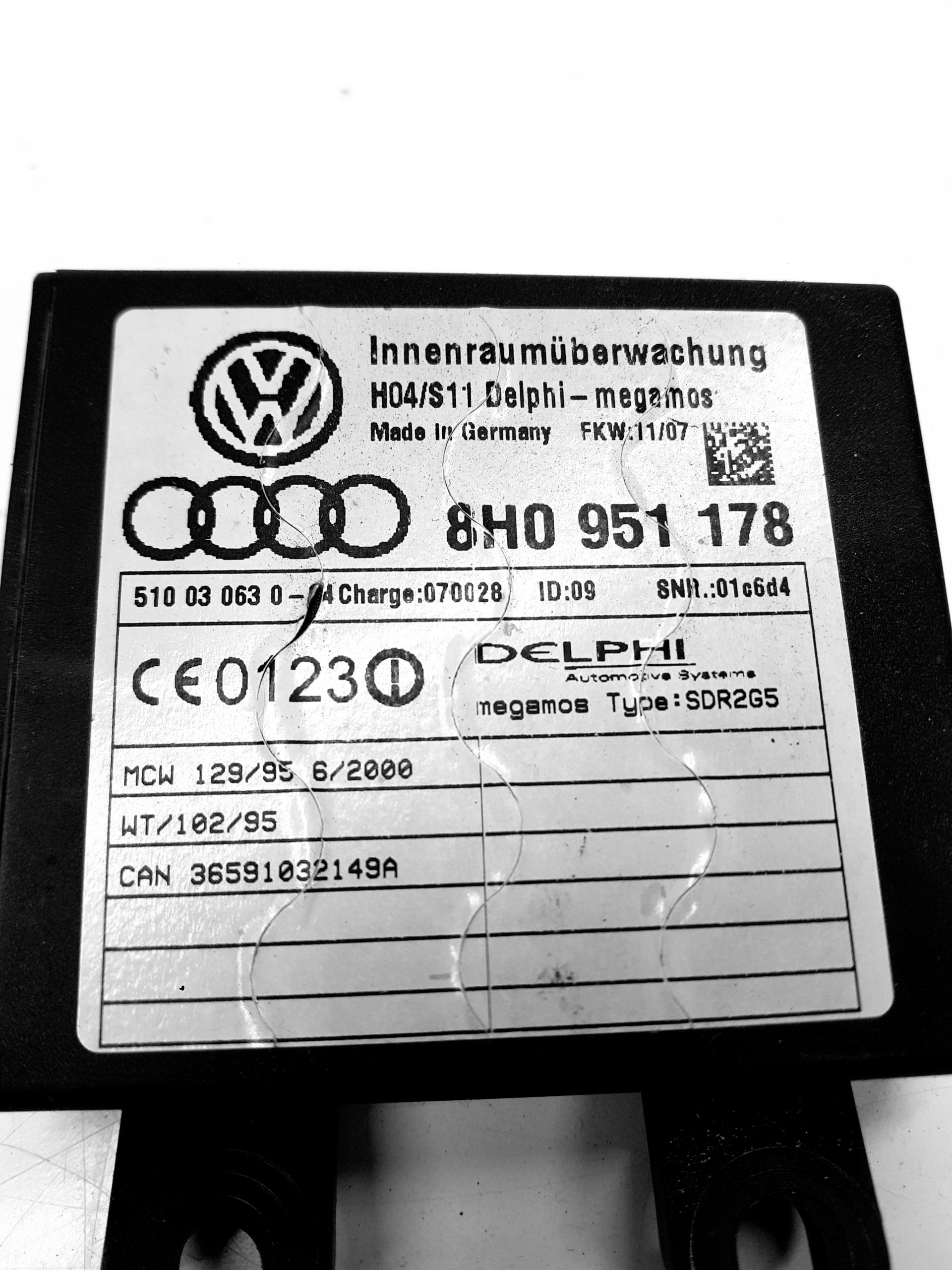модуль Датчик движения Audi A4 B6 B7 кабриолет 8H0951178