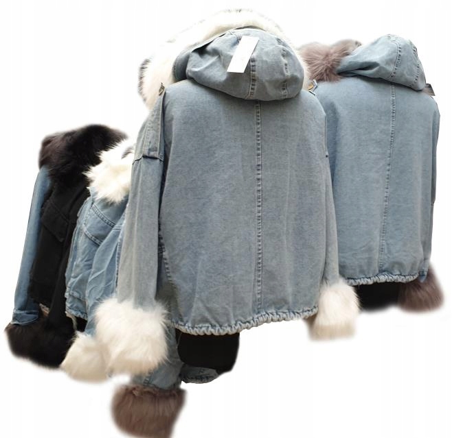 

Kurtka Jeansowa Z Futerkiem Katana Futerko Miś M