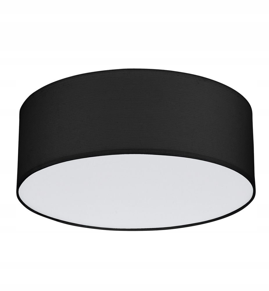 Čierna klasická okrúhla stropná lampa stropné svietidlo 45 cm Rondo 1088