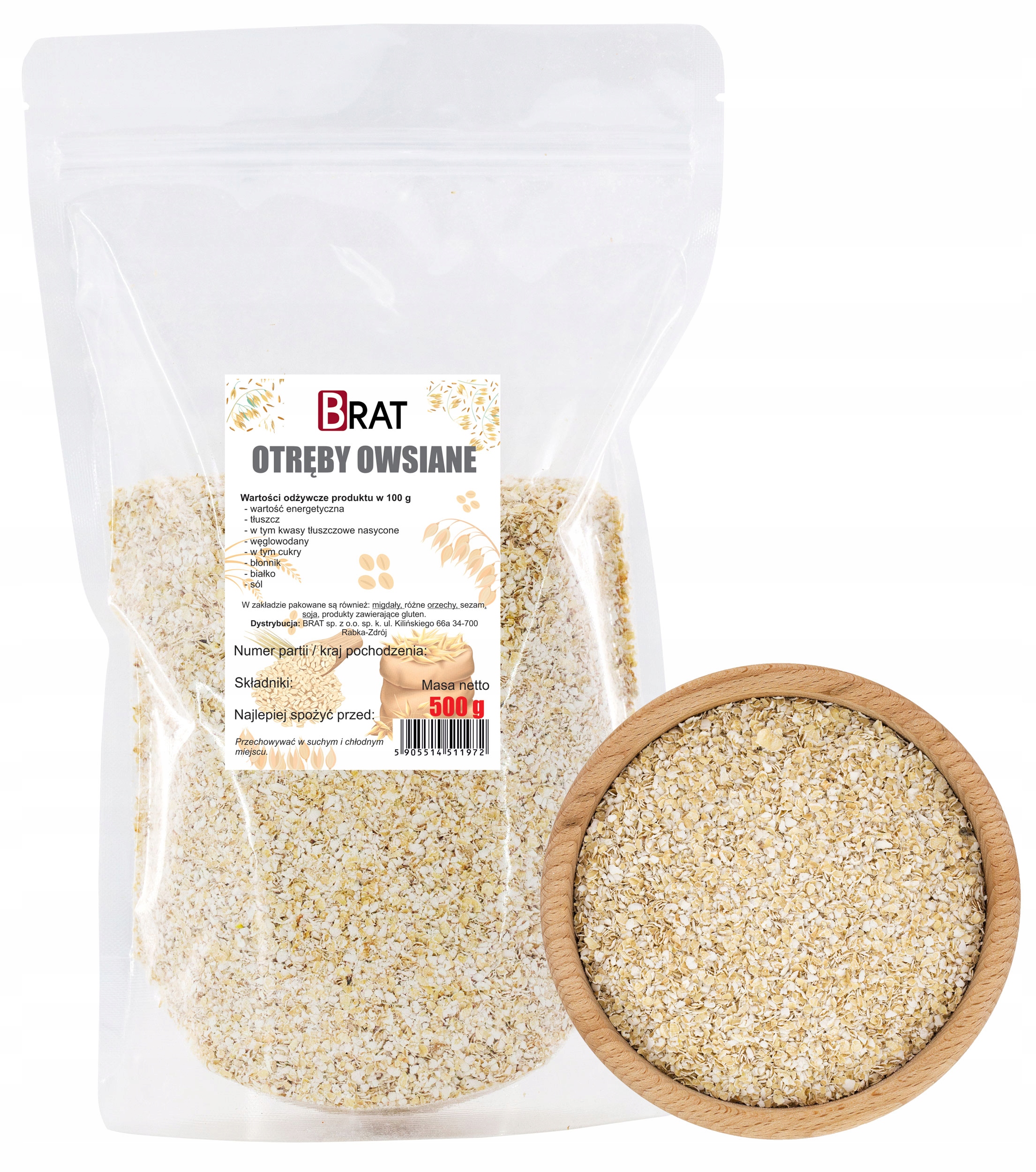 Levně 6X Ovesné otruby 500 g