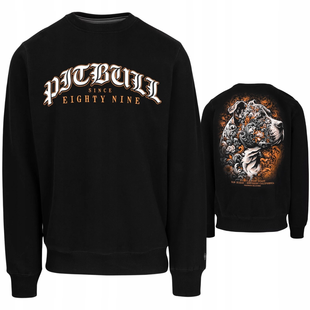 Pánská Mikina mikina s tetováním Pitbull West Coast, černá, XL