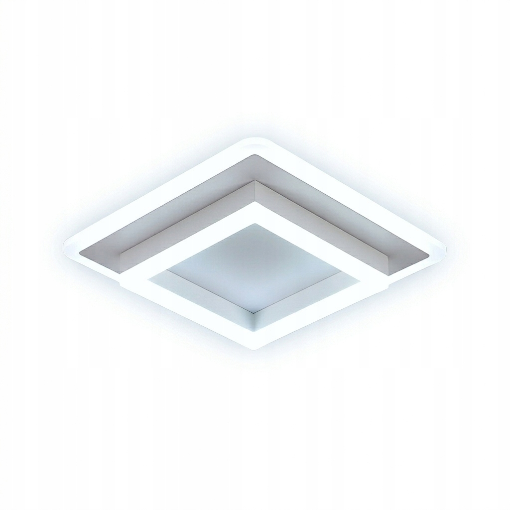 Lampa Sufitowa Led Plafon Kwadrat Biały Natynkowy Nowoczesna 30W 6500K
