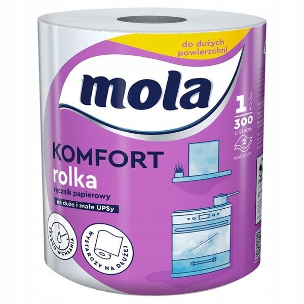 Papier Toaletowy Mola Delikatna 3 Warstwy + Ręczniki Papierowe MOLA PAKIET Liczba sztuk w opakowaniu 16 szt.