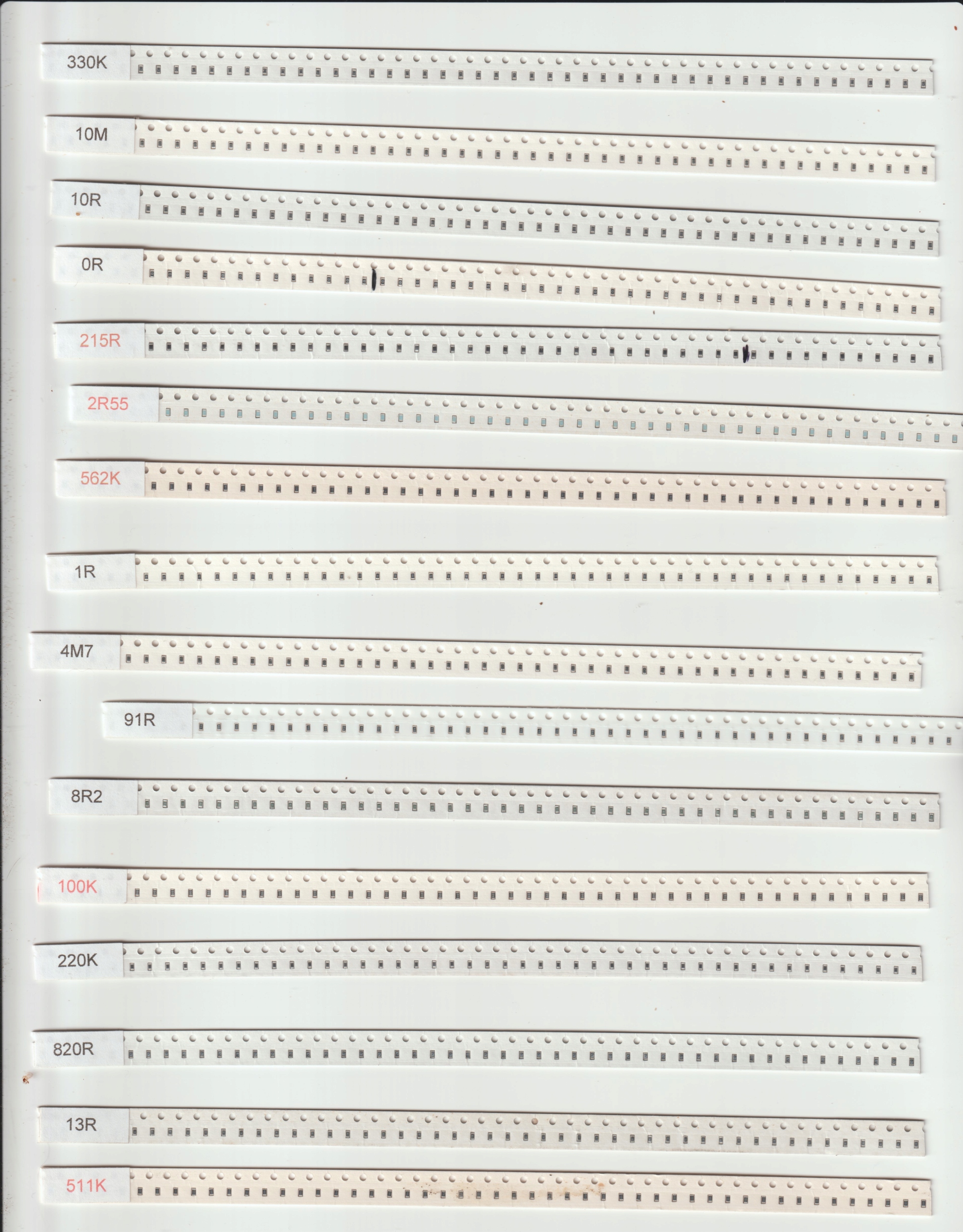 [3000szt] Zestaw Rezystorów Smd 0603
