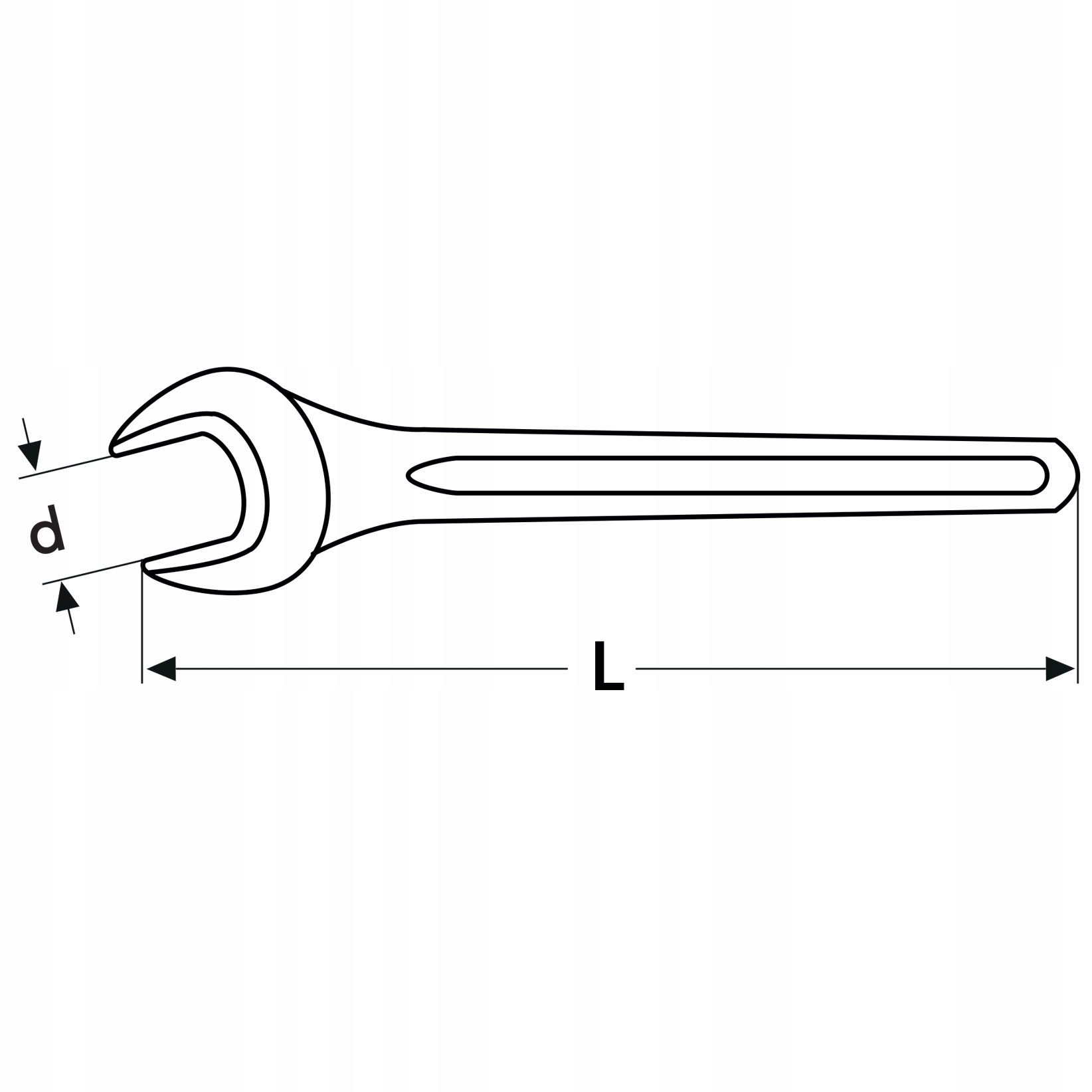 KLUCZ PŁASKI JEDNOSTRONNY 50 MM CRV Marka Rexxer