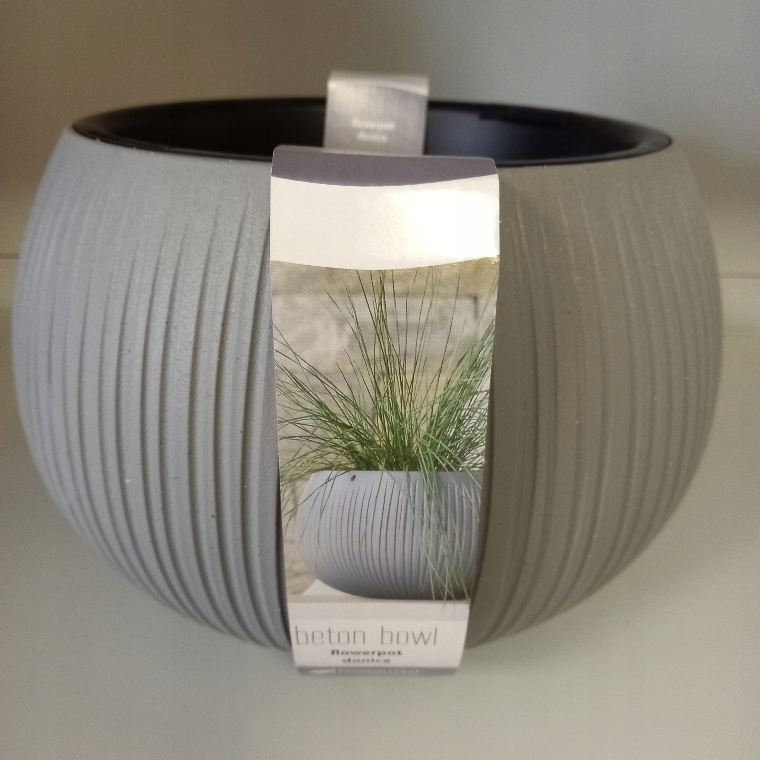 Doniczka kula Beton Bowl DKB290 z wkładem | Beton — 17