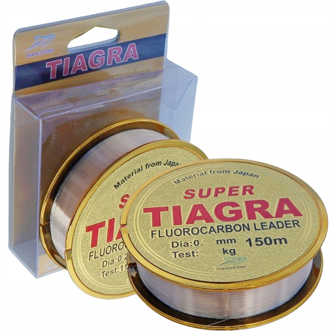 żYŁKA Fluocarbon Tiagra 0,20 mm 10 kg 150 M przezroczysta Bezbarwna