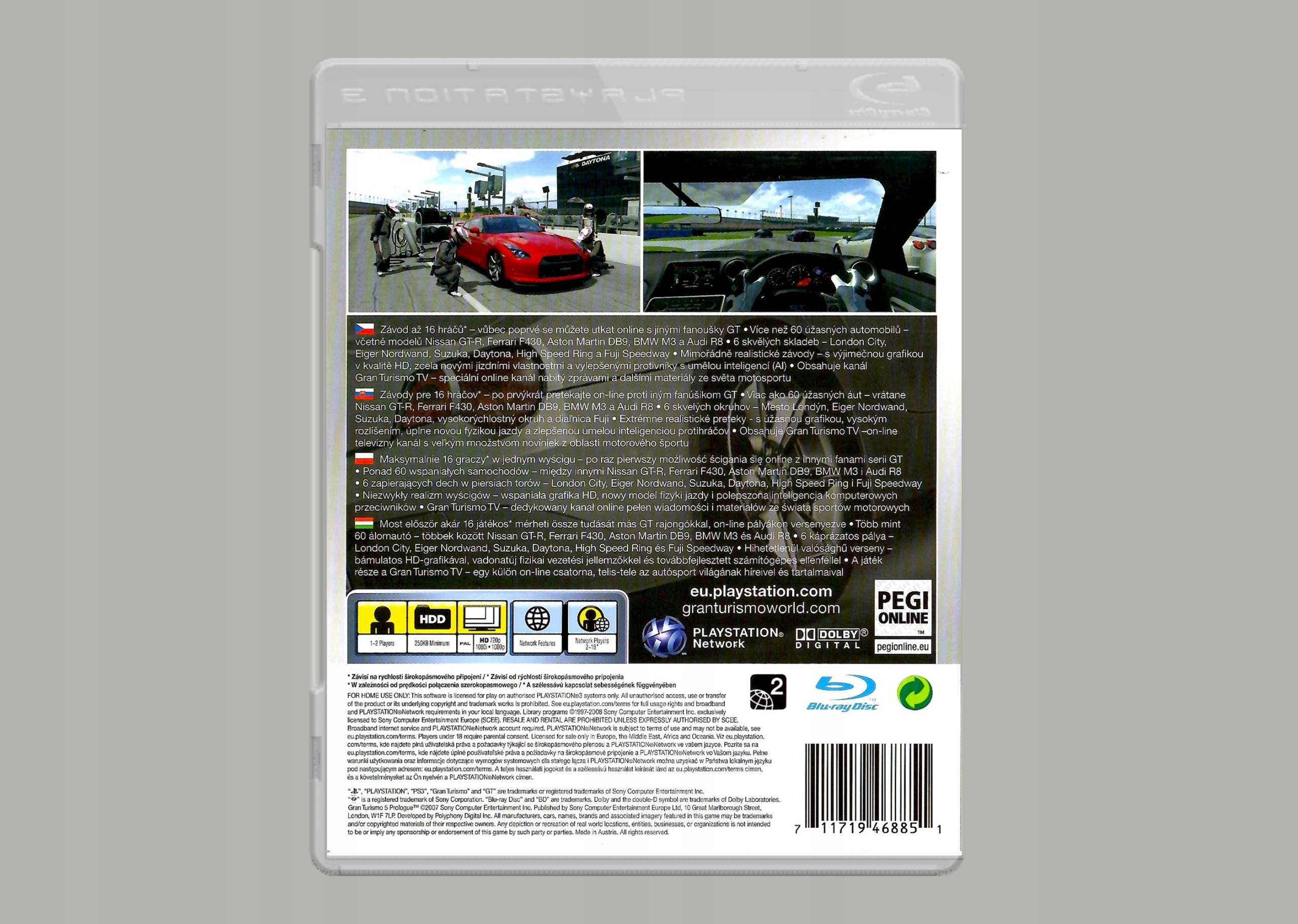 gra PS3 GRAN TURISMO 5 PROLOGUE Polskie Wydanie ZDOBYWAJ CORAZ LEPSZE BRYKI Tryb gry multiplayer singleplayer