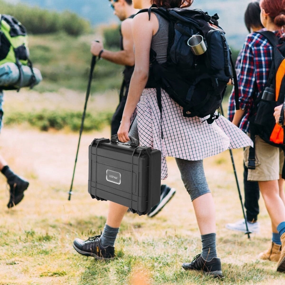 1595.Walizka ochronna z twardą obudową 34 x 31 x 16 cm Costway czarny Marka Inna