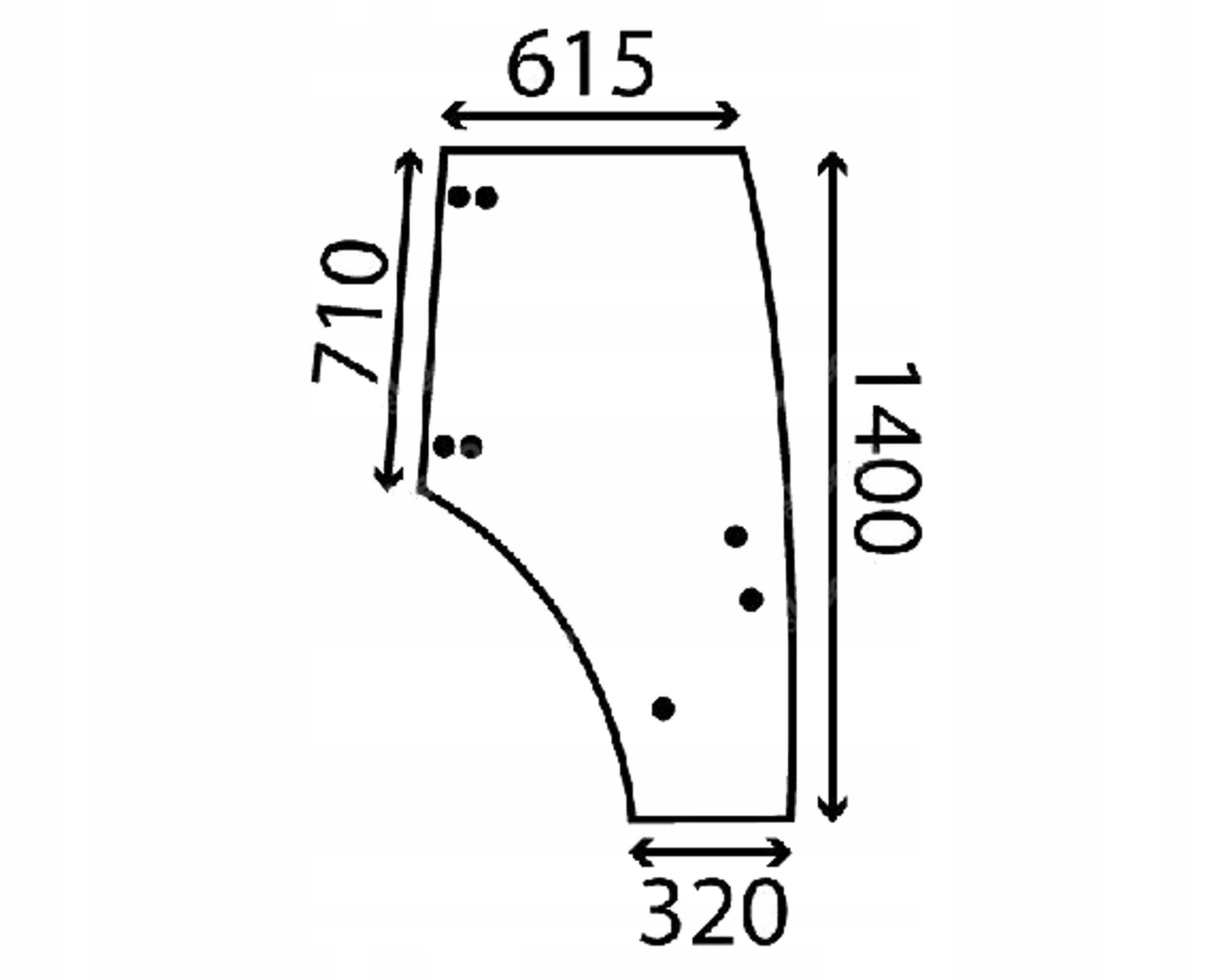 sklo traktor Fendt dveře pravé 222812030050