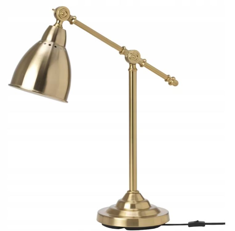 Ikea Barometer Lampa biurkowa, kolor mosiądzu, solidna i ładna