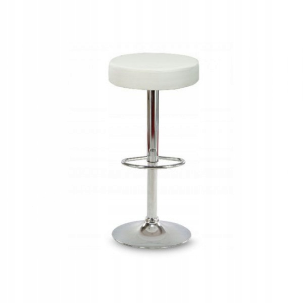 KRZESŁO BAROWE HOKER LOFT STOŁEK OBROTOWY PORTO EKOSKÓRA REGULOWANE BIAŁE