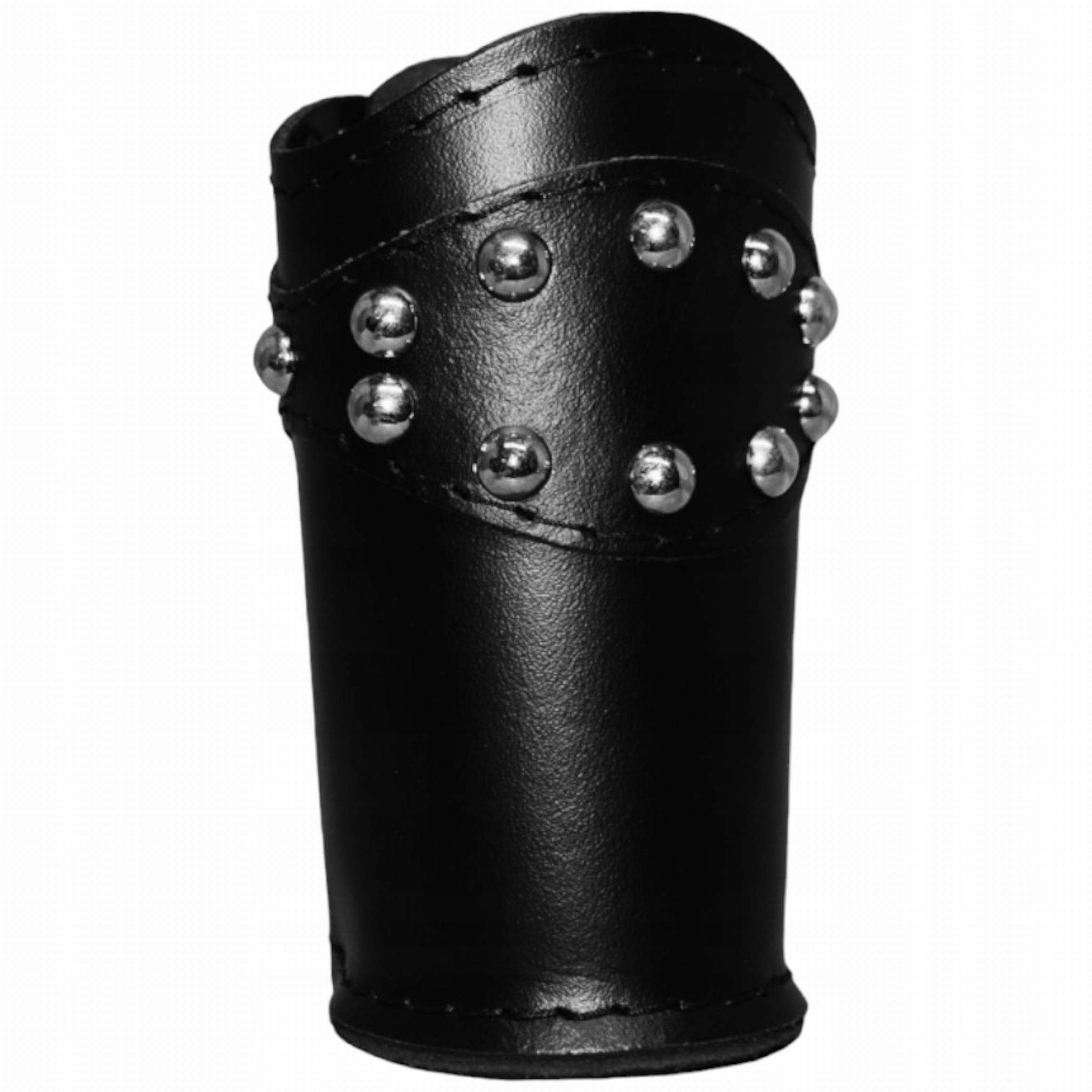 Kožený motocyklový držák na nápoj černý