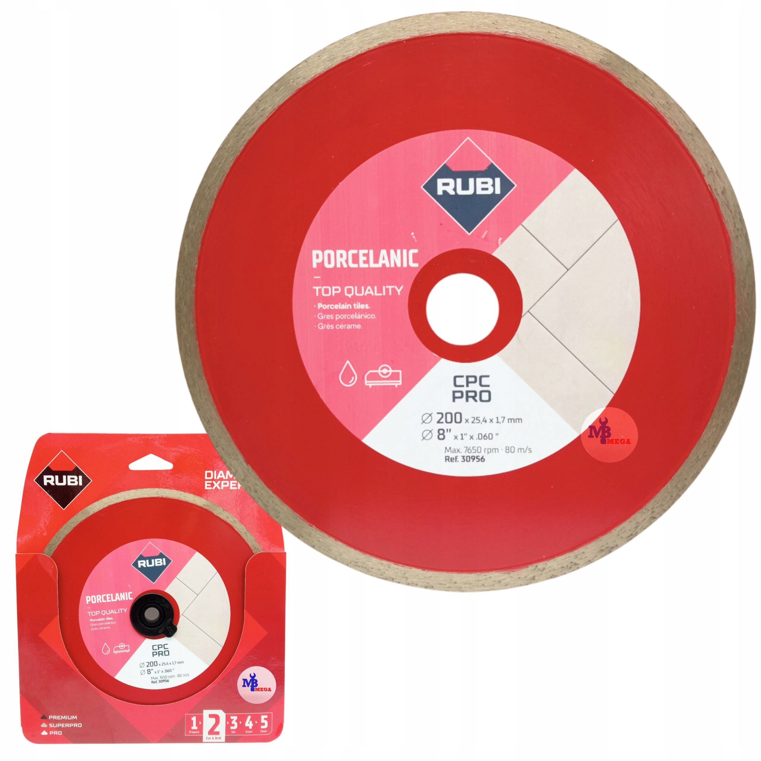 Rubi Tarcza diamentowa 200mm Cpc Pro do cięcia gresu płytek Na mokro