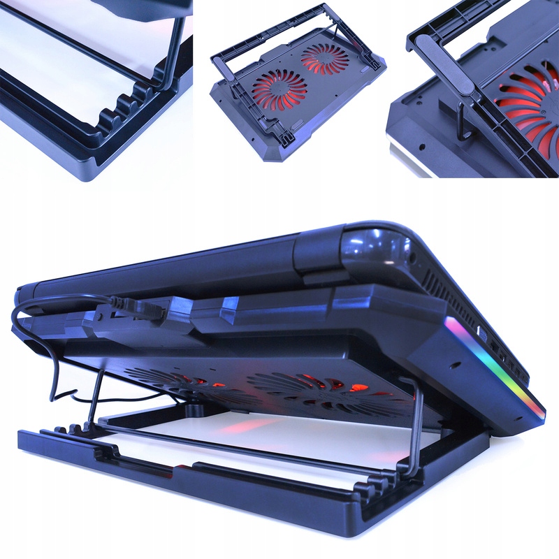 PODKŁADKA CHŁODZĄCA PODSTAWKA POD LAPTOPA 10-17'' CHLODZACA LAPTOP USB RGB Producent Aab cooling