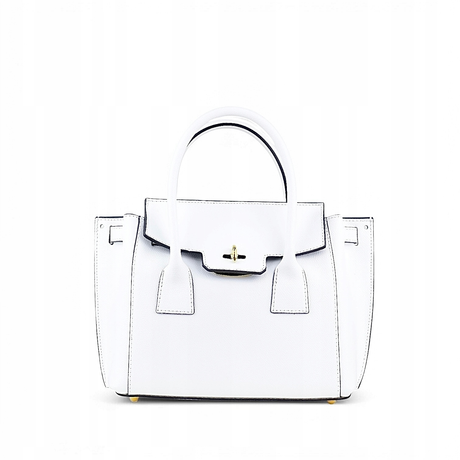 Dámská kabelka z přírodní kůže Teo-M Bílá