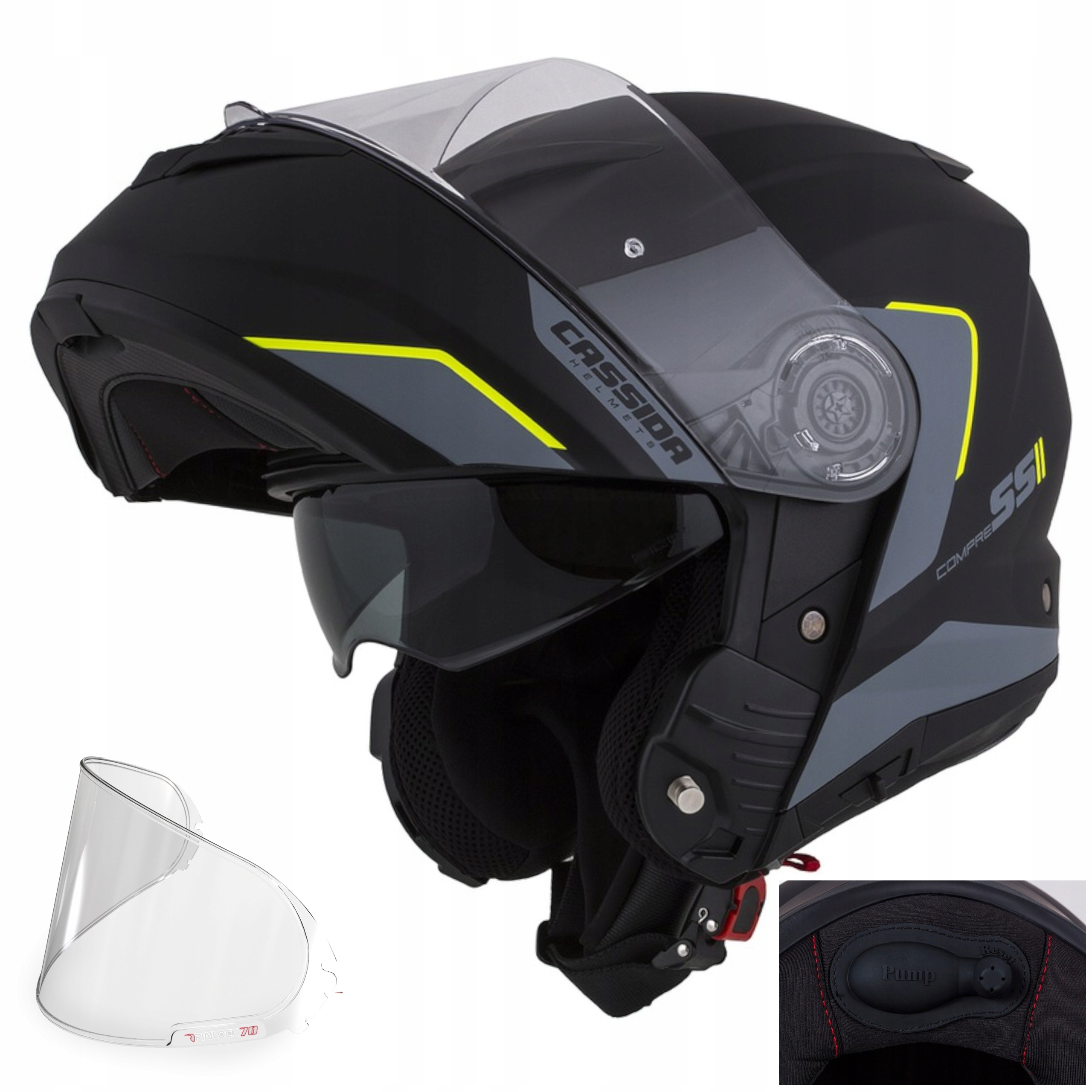 KASK MODUŁOWY POMPOWANY FLIP-UP CASSIDA PINLOCK70