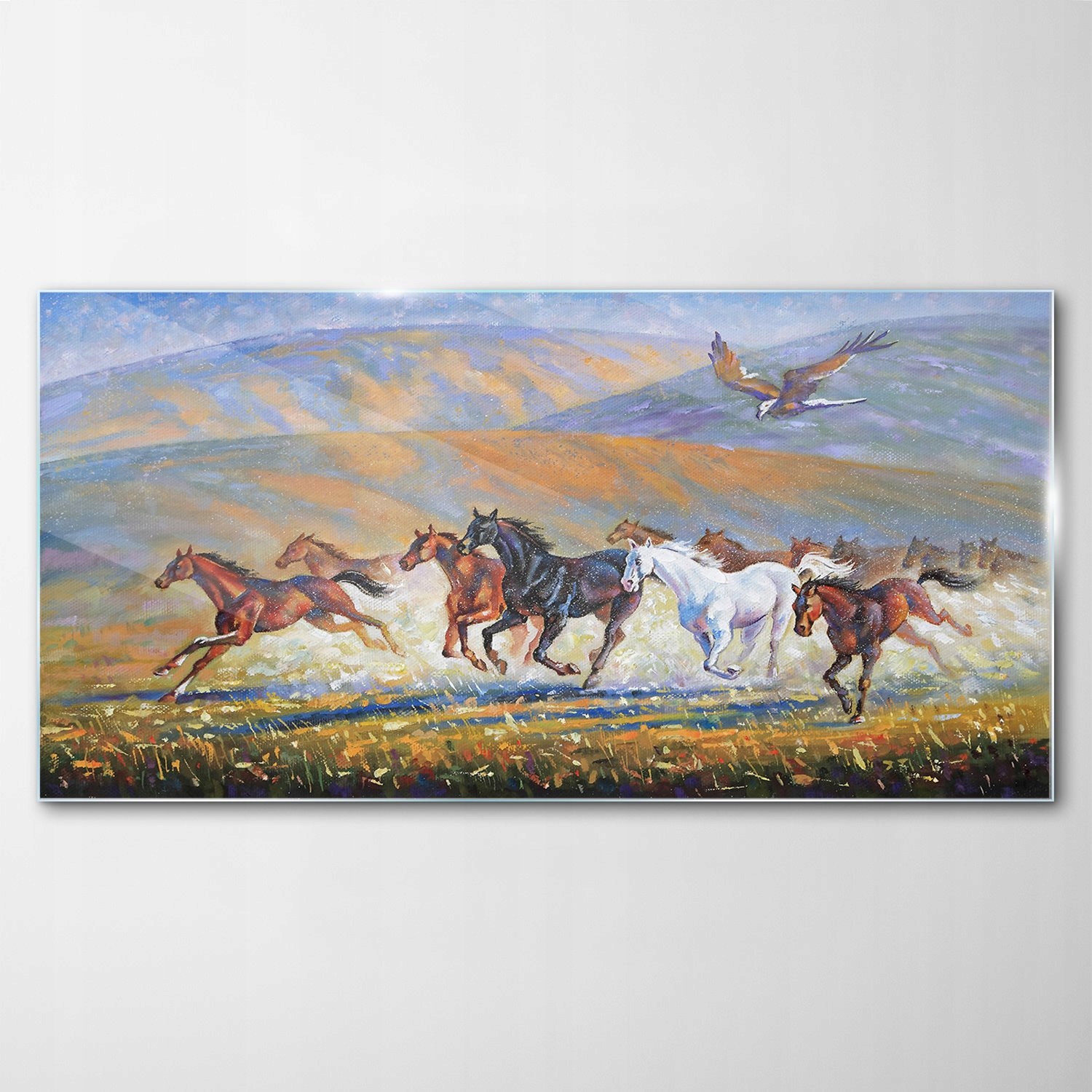

Obraz Szklany Dekor Konie Ptaki Zwierzęta 120x60