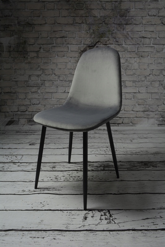 Krzesło Dankor Design dsw welur c.szary czarne Wysokość mebla 88 cm