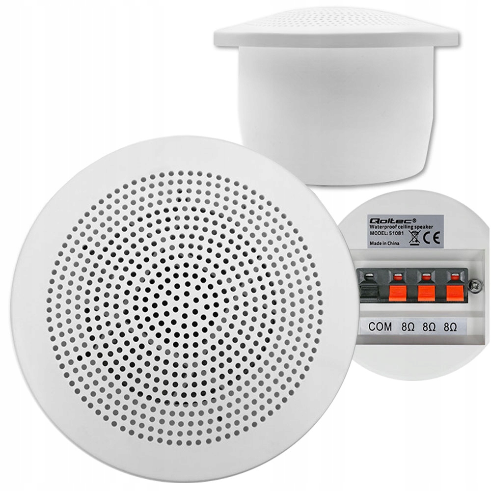 GŁOŚNIK SUFITOWY WODOODPORNY BIURO ŁAZIENKA TARAS