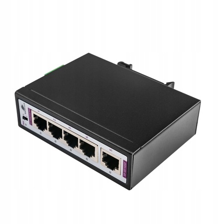 Przemysłowy Switch PoE 4x 10/100M 1x RJ45 Uplink