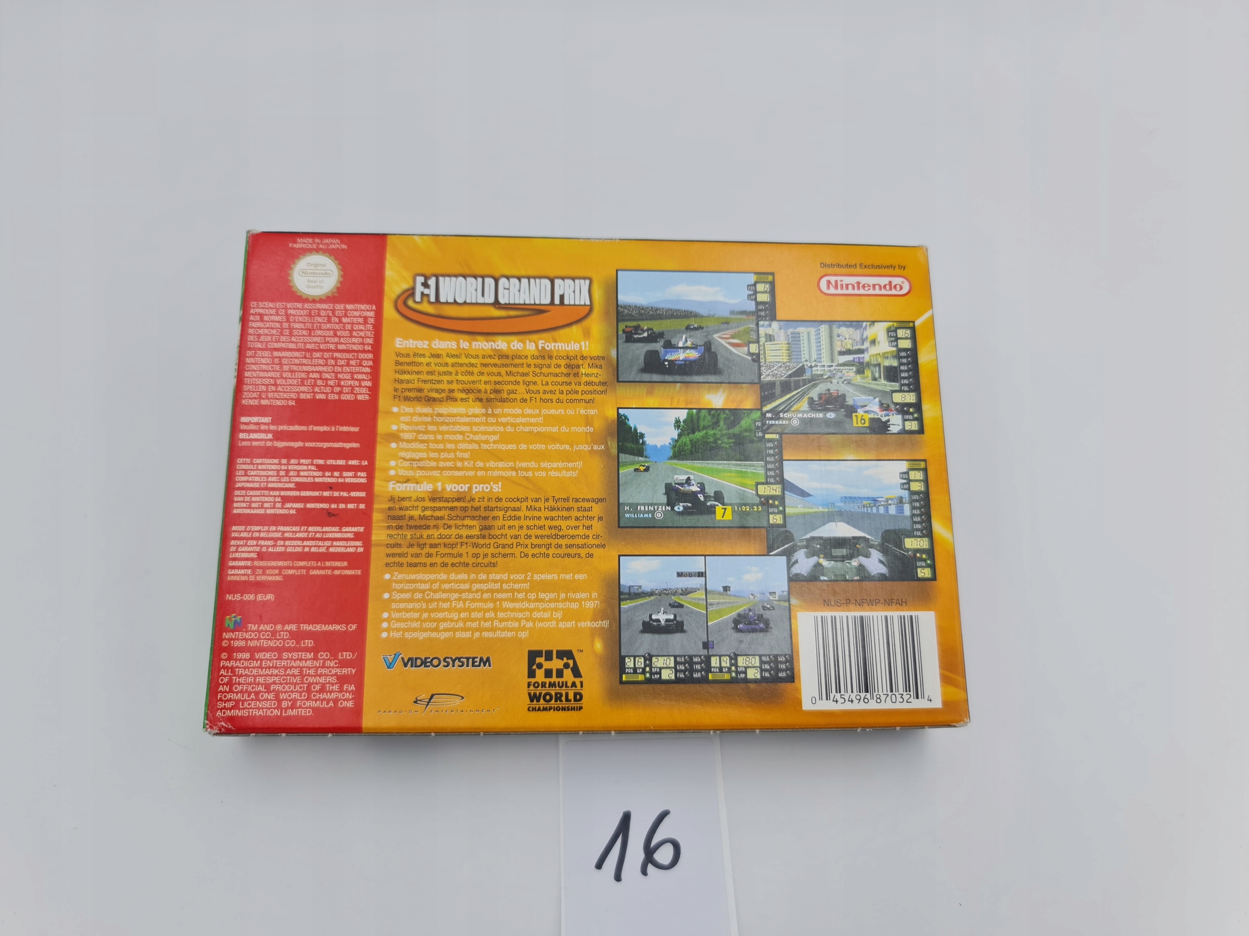 NINTENDO 64 F-1 WORLD GRAND PRIX BOX PAL VERSION Tytuł Nintendo N 64 Gra F-1 WORLD GRAND PRIX