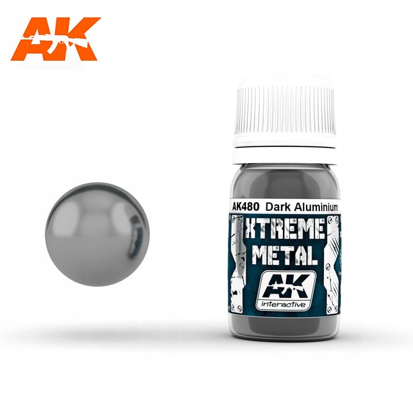 Ak Interactive 480 Xtreme Metal Dark Aluminium farba metaliczna 30 ml