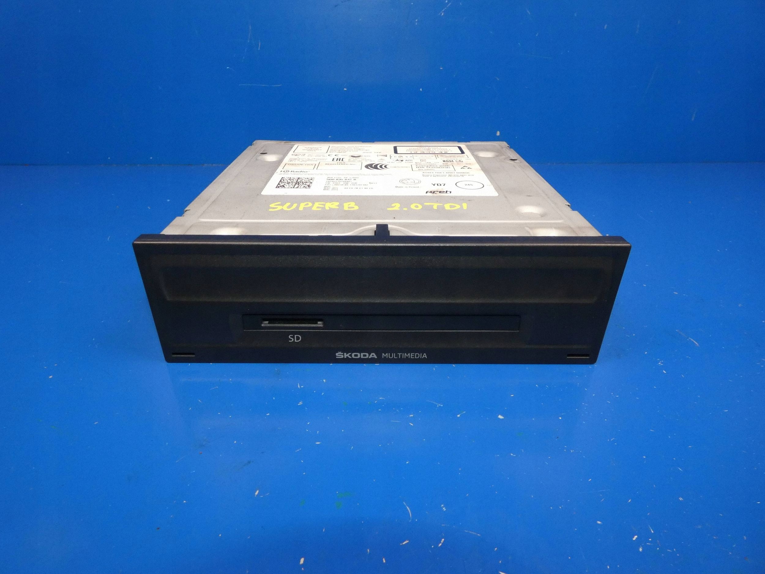 SKODA SUPERB III 3V player navigation devices SD NAVI