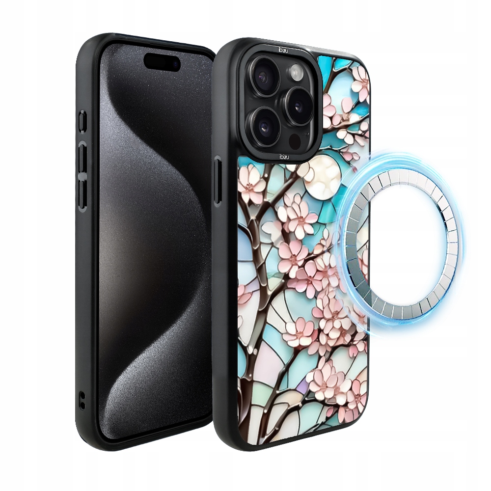 Pouzdro pro iPhone 15 Pro Ibizu DropGuard Matt s MagSafe, Měsíční Višeň